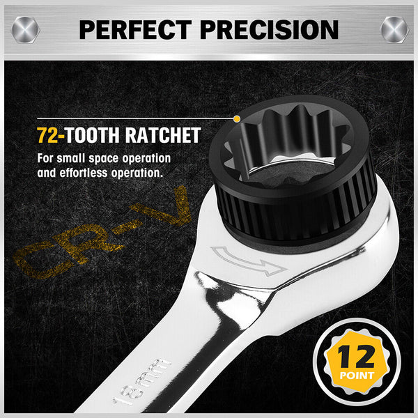 Elead 33Pcs Ratchet Wrench Set Sae Metric Phillips Slotted Bits Adapter Other Auto Tools & Supplies