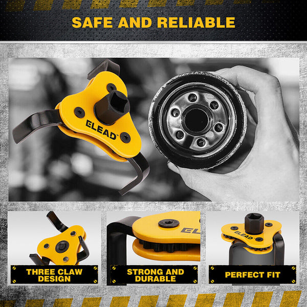 Sedy Elead Oil Filter Wrench Set Adjustable Removal Tool Automotive Use Other Automotive Hand Tools