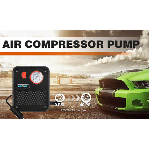 Noone 1.9M Air Compressor Tire Inflator 12V Portable Car Pump 60W Air Compressors