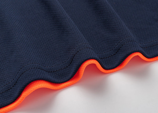 Hi Vis Long Sleeve Workwear Shirt Reflective Tape Cool Dry Safety Polo 2 Tone Fluoro Orange / Navy M Other Safety & Protective Gear