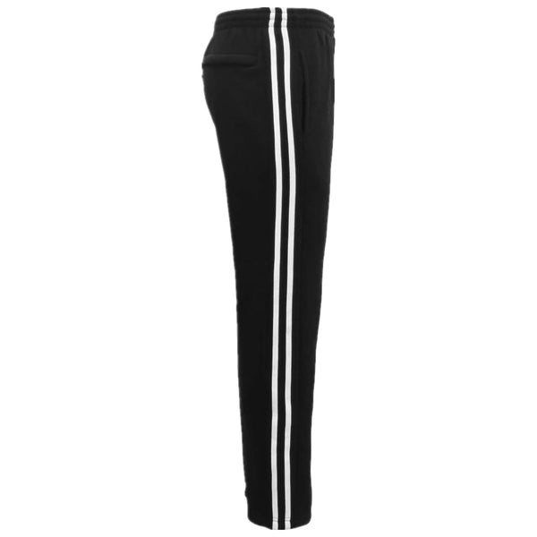 Men's Fleece Casual Sports Track W Zip Pocket Striped Sweat Trousers 6Xl Black 3Xl Pants