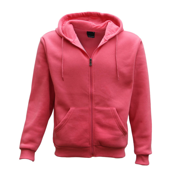 Adult Unisex Zip Plain Fleece Hoodie Hooded Jacket Mens Sweatshirt Jumper Xs 8Xl Hot Pink 2Xl Coats Jackets & Vests