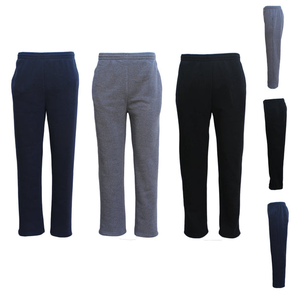 Adult Mens Unisex Track Suit Fleece Lined Pants Sport Gym Work Casual Winter Tracksuits & Sets