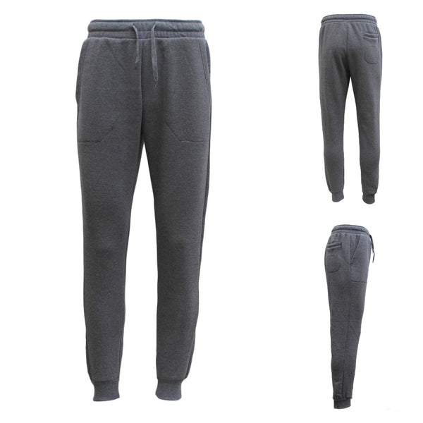 Mens Unisex Fleece Lined Sweat Track Suit Casual Trackies Slim Cuff 3Xl Dark Grey Pants