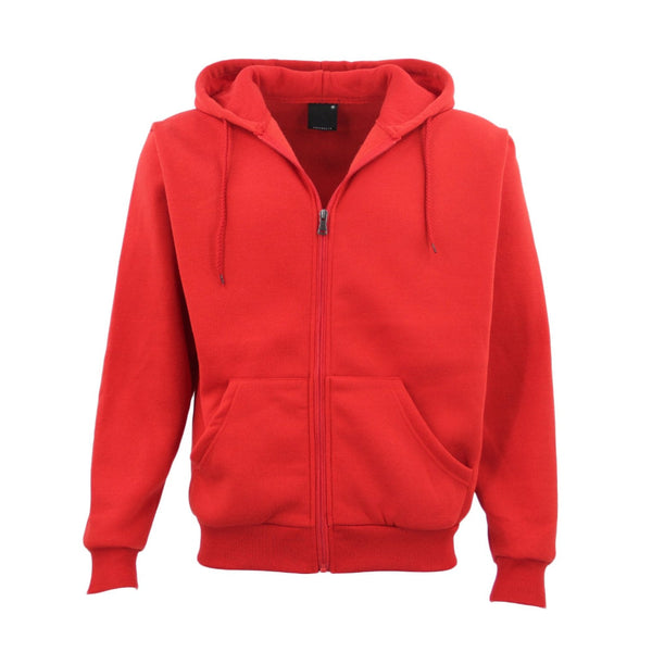 Adult Unisex Zip Plain Fleece Hoodie Hooded Jacket Mens Sweatshirt Jumper Xs 8Xl Red 2Xl Coats Jackets & Vests