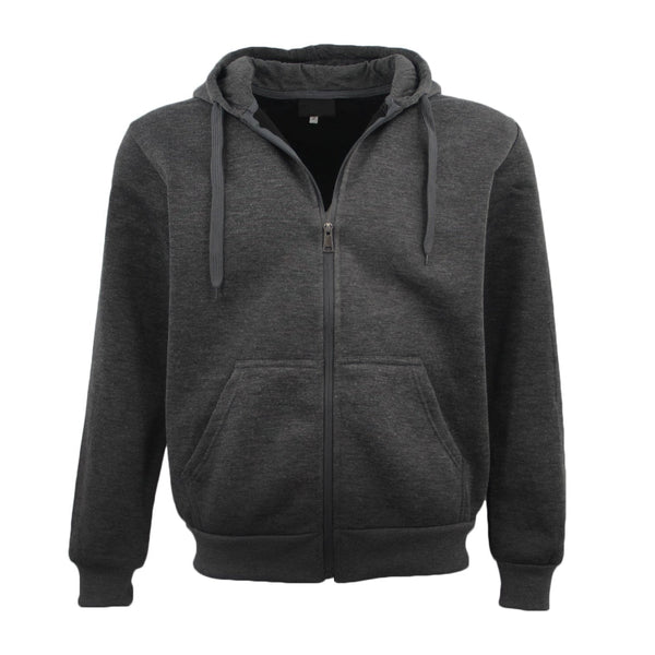 Adult Unisex Zip Plain Fleece Hoodie Hooded Jacket Mens Sweatshirt Jumper Xs 8Xl Dark Grey L Coats Jackets & Vests