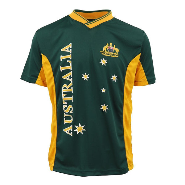 Australia Day Green Rugby Jersey T Shirt For Kids Size 8 Jerseys