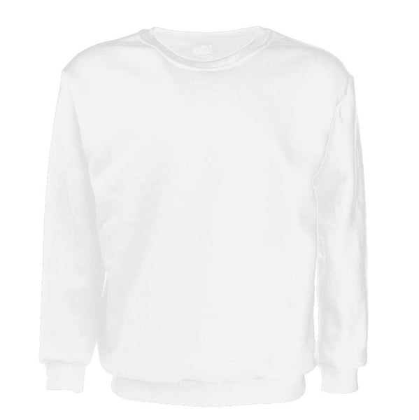 New Adult Unisex Plain Pullover Fleece Jumper Mens Long Sleeve Crew Neck Sweater Black 2Xl Jumpers