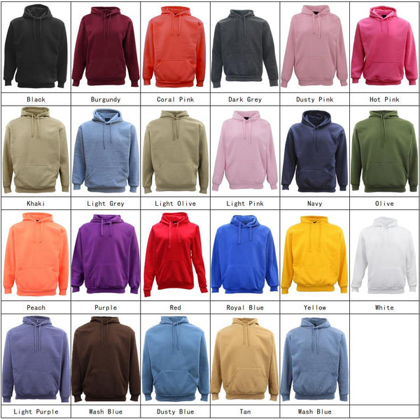 Adult Unisex Men's Basic Plain Hoodie Pullover Sweater Sweatshirt Jumper Xs 8Xl Dusty Pink 2Xl Hoodies & Sweatshirts