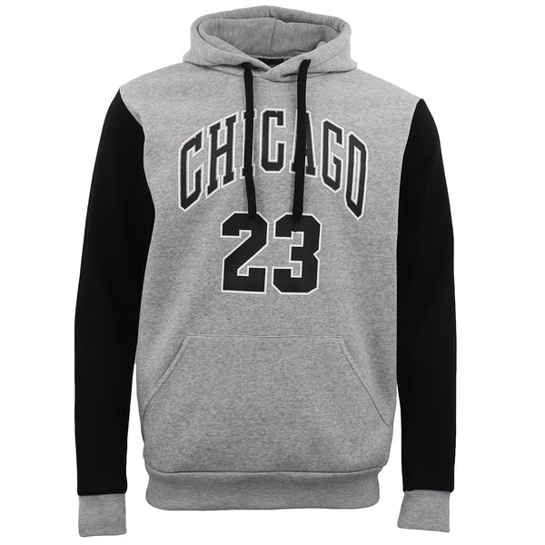 Mens Fleece Pullover Hoodie Jacket Chicago Bulls 23 Michael Jordan Sweat Shirt Light Grey 2Xl Jumpers