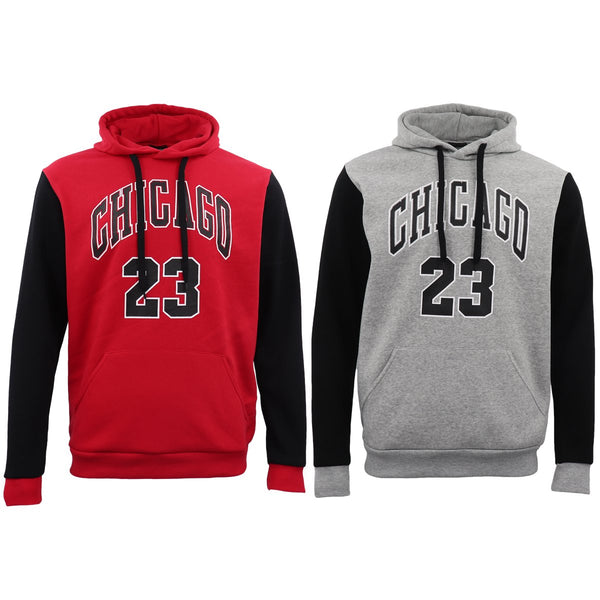 Mens Fleece Pullover Hoodie Jacket Chicago Bulls 23 Michael Jordan Sweat Shirt Light Grey 2Xl Jumpers