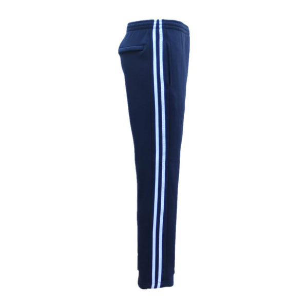 Men's Fleece Casual Sports Track With Zip Pocket Striped Sweat Trousers Navy 5Xl Pants