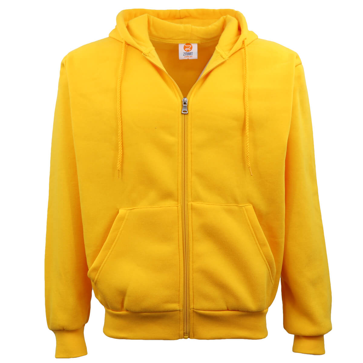 Adult Unisex Zip Plain Fleece Hoodie Hooded Jacket Mens Sweatshirt Jumper Xs 8Xl Yellow 3Xl Hoodies & Sweatshirts