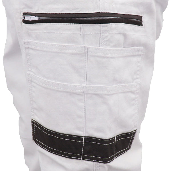 Mens Cargo Cotton Drill Work Upf 50+ 13 Pockets Tradies Workwear Trousers Black Size 34 Pants