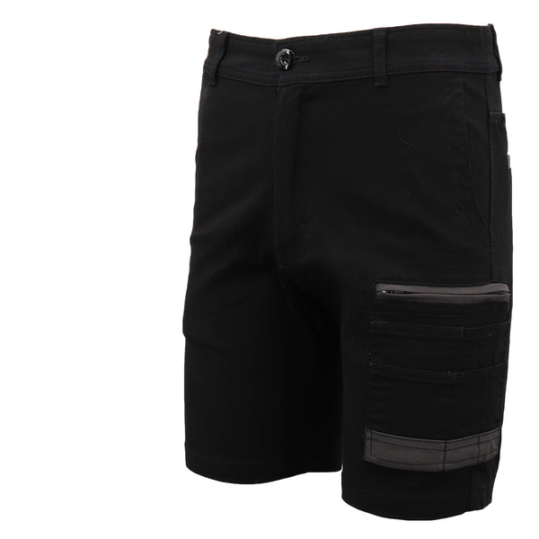 Mens Cargo Cotton Drill Work Shorts Upf 50+ 13 Pockets Tradies Workwear Trousers Black 36 Pants