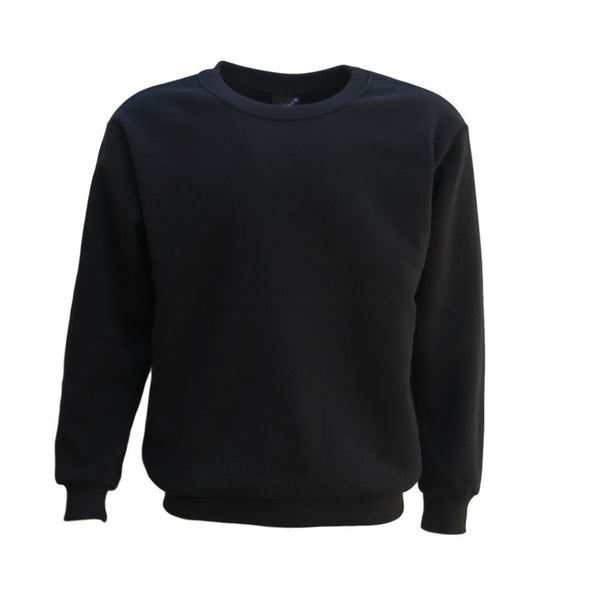 Unisex Plain Pullover Fleece Jumper Black 4Xl Jumpers