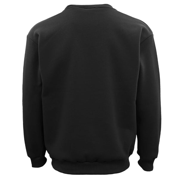Unisex Plain Pullover Fleece Jumper Black 4Xl Jumpers