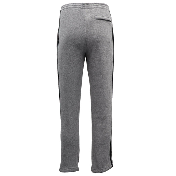 Men's Fleece Casual Sports Track W Zip Pocket Striped Sweat Trousers 6Xl Grey 2Xl Pants