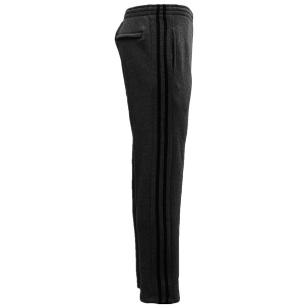 Men's Fleece Casual Sports Track W Zip Pocket Striped Sweat Trousers 6Xl Charcoal Black Stripes 3Xl Pants