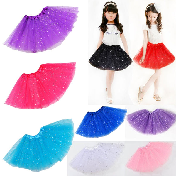 Sequin Tulle Tutu Skirt Ballet Kids Princess Dressup Party Baby Girls Dance Wear Adults Dress Up Costumes