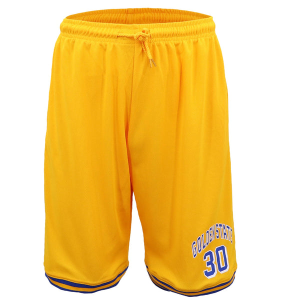 Men's Basketball Sports Shorts Gym Jogging Swim Board Boxing Sweat Casual Yellow Golden State 30 2Xl Pants