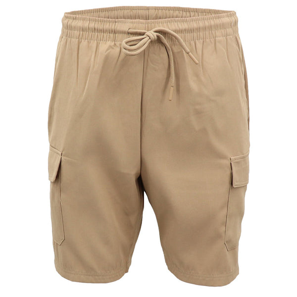 Men's Cargo Shorts 4 Pockets Cascual Work Trousers Active Pants Elastic Waist White L Men's Shorts