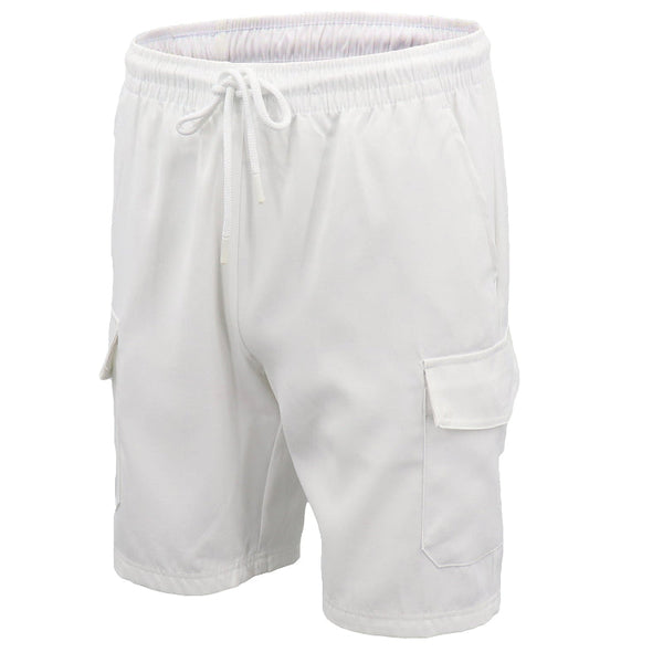 Men's Cargo Shorts 4 Pockets Cascual Work Trousers Active Pants Elastic Waist White 2Xl Placeholder