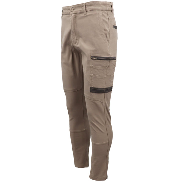Men's Cotton Drill Cargo Work Upf 50+ 13 Pockets Tradies Workwear Trousers Black 28 Pants