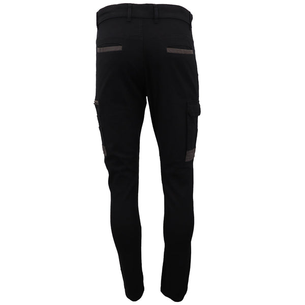 Men's Cotton Drill Cargo Work Upf 50+ 13 Pockets Tradies Workwear Trousers Navy 30 Pants