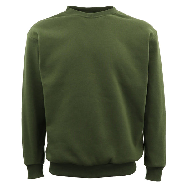 New Adult Unisex Plain Pullover Fleece Jumper Mens Long Sleeve Crew Neck Sweater Black 2Xl Jumpers