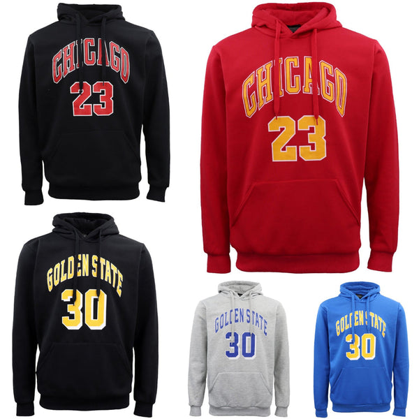 Men's Fleece Pullover Hoodie Jacket Sports Jumper Jersey Chicago Golden State Black 23 3Xl Jumpers