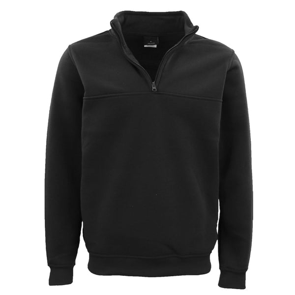 Mens Unisex Adult Half Zip Fleece Jumper Pullover Stand Collar Jacket Shirt Jumpers