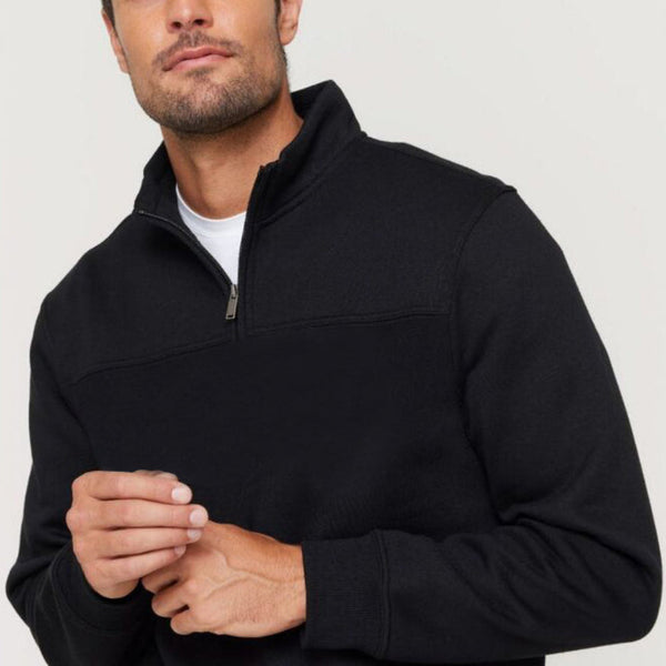 Mens Unisex Adult Half Zip Fleece Jumper Pullover Stand Collar Jacket Shirt Jumpers