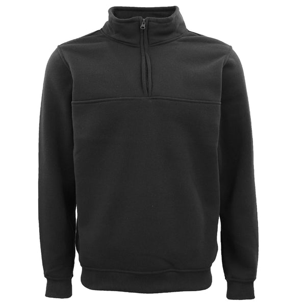 Mens Unisex Adult Half Zip Fleece Jumper Pullover Stand Collar Jacket Shirt Jumpers
