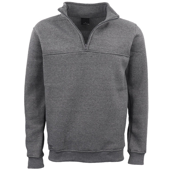 Mens Unisex Adult Half Zip Fleece Jumper Pullover Stand Collar Jacket Shirt Jumpers
