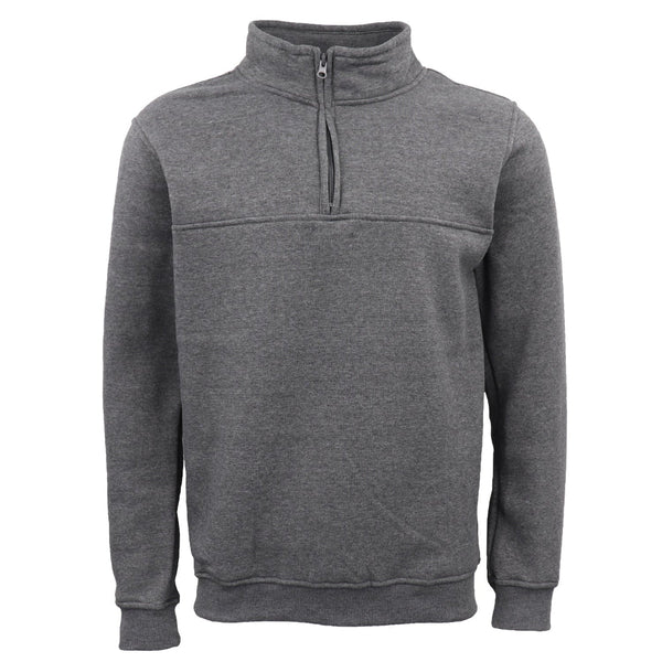Mens Unisex Adult Half Zip Fleece Jumper Pullover Stand Collar Jacket Shirt Jumpers