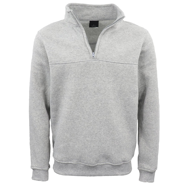Mens Unisex Adult Half Zip Fleece Jumper Pullover Stand Collar Jacket Shirt Jumpers