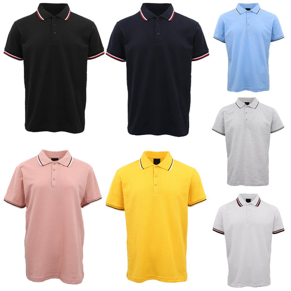 Men's Unisex Polo Shirts Basic Plain Breathable Tops Cotton Cascual Sport Shorts Blue 3Xl Casual Shirts