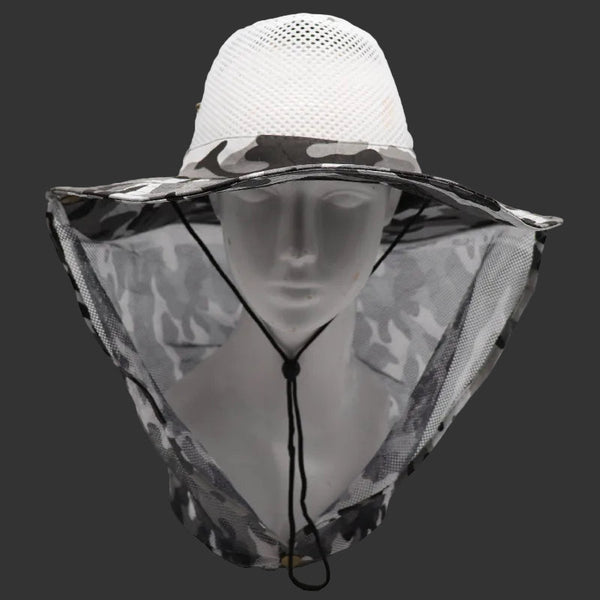 Bucket Flap Boonie Slouch Hat Wide Brim Mesh Crown Neck Uv Protect Breathable Arctic Camo Hats & Headwear