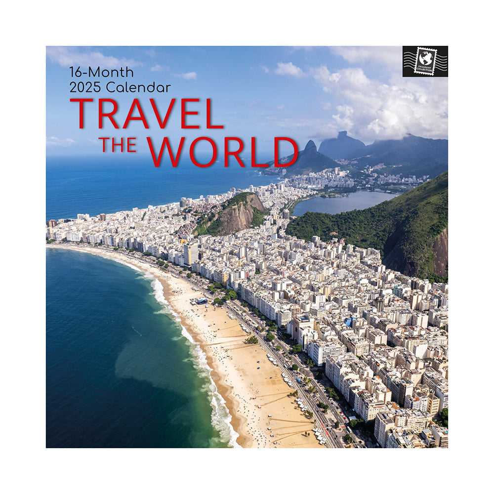 Travel The World 2025 Square Wall Calendar 16 Months New Year Xmas Planner Gift Calendars (Current)