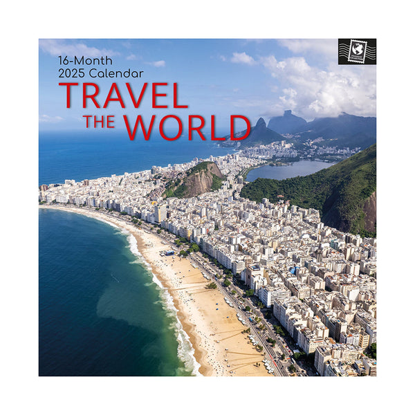 Travel The World 2025 Square Wall Calendar 16 Months New Year Xmas Planner Gift Calendars (Current)