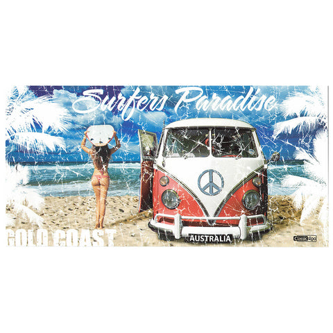 Zmart Australia 100% Cotton Australian Souvenir Aussie Kangaroos Flag Soft Beach Bath Towel Gift Surfers Paradise Towels & Washcloths