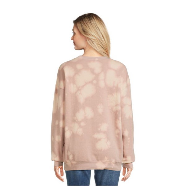 Mineral Wash Graphic Sweatshirt Mocha Size Hoodies & Sweatshirts