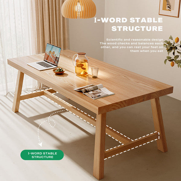 Ehc 1.4M Solid Wood Dining Table Square Kitchen Furniture Dining Tables