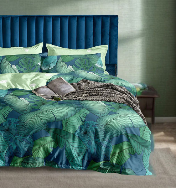 Kalena Leaves Quilt Cover Set King Size Quilt Covers