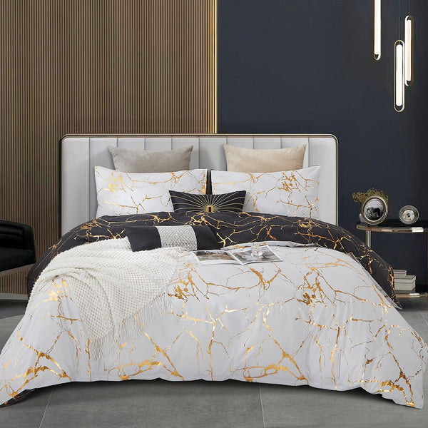 Adana Reversible Queen Size Bed Quilt/Duvet Cover Set Queen Doonas