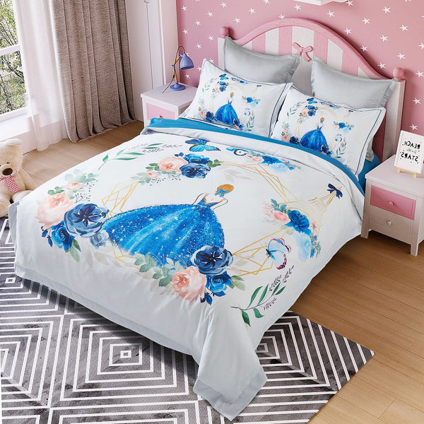 Princess Kids Quilt Cover Set Double Size Quilt Covers