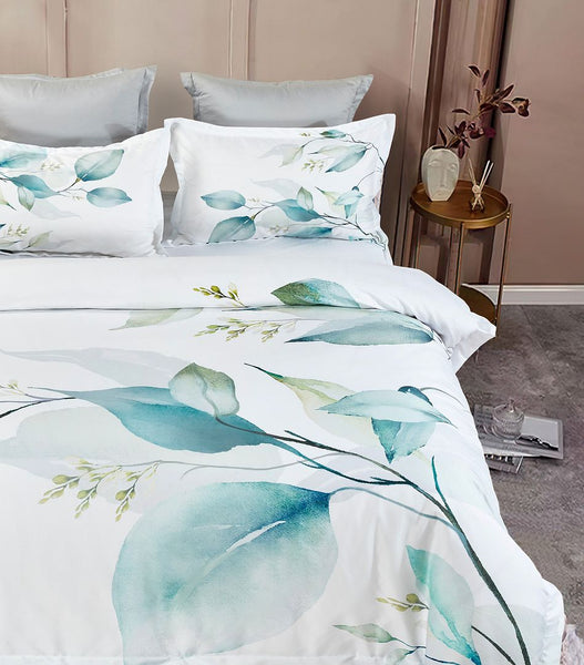 Angelis Leaves Quilt Cover Set King Size Quilt Covers