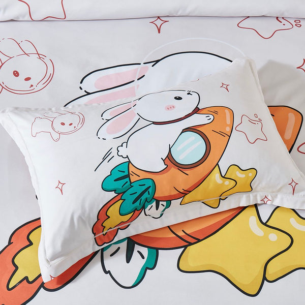 Rabbit Kids Quilt Cover Set King Single Size Quilt Covers