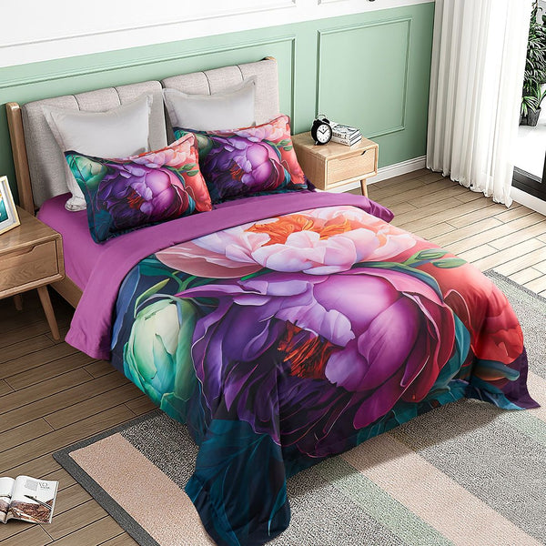 Kaie Floral Quilt Cover Set Queen Size Quilt Covers